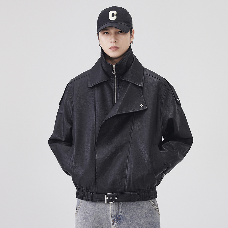 Streetwear Brand Clothing - Herfst Winter Leren Jas Mannen Streetwear