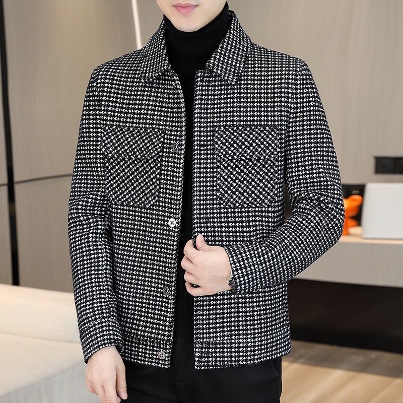 Streetwear Brand Clothing - Merk Winter Plaid Wollen Jassen Mannen