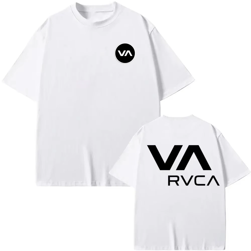 Streetwear Brand Clothing - RVCA T-shirt Zwart T-shirt Zomer Katoenen
